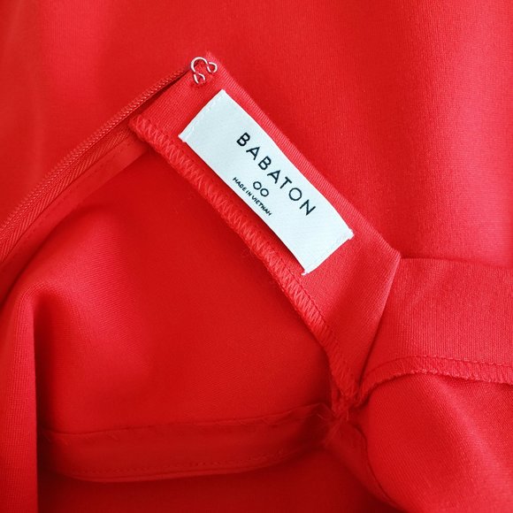 Babaton Sexy Bright Red Bodycon Midi Dress BNWT - Picture 6 of 15